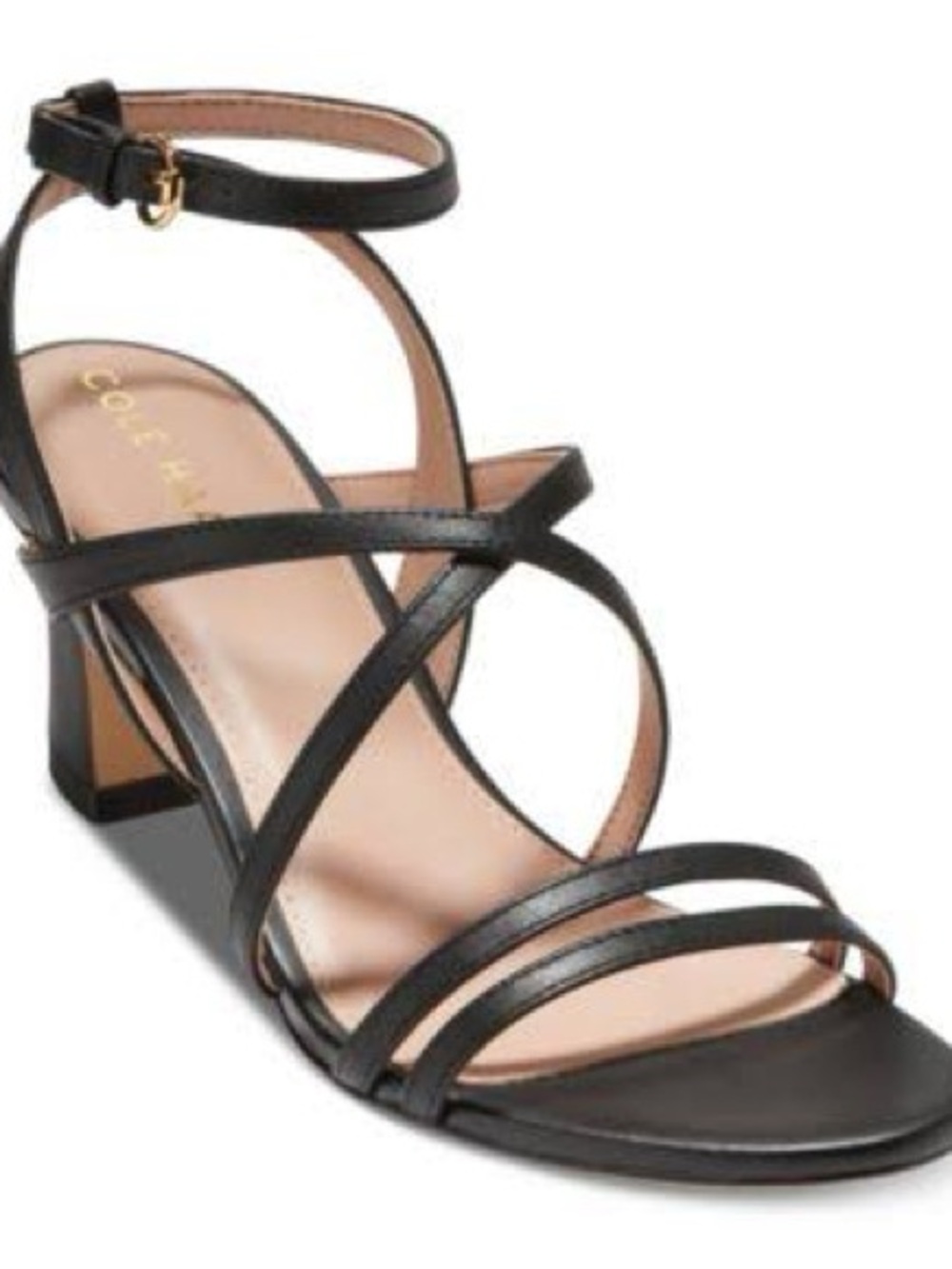 Cole Haan Addie Black Strappy Heel Sandal Size 9 NEW